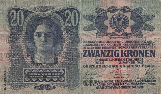 Ungarn p21 20 Korona 1920